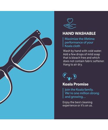 Koala Lens Cleaning Cloth 6 Pack - Japanese Microfiber Glasses & Screen Cleaner for Multi-Coated Lenses - Safe for Eyeglasses & Cameras - Black & Green - Buy Online on GoSupps.com
