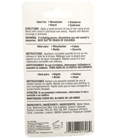 Buy Pinaud Moustache Wax with Brush/Comb - Neutral 0.5 oz (2pc) | Best International Shipping - Buy Online on GoSupps.com