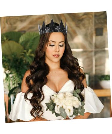 LIFKOME Tiara Crown Halloween Decor Party Photo Prop Party Cosplay Props Pu One Size Black - Buy Online on GoSupps.com