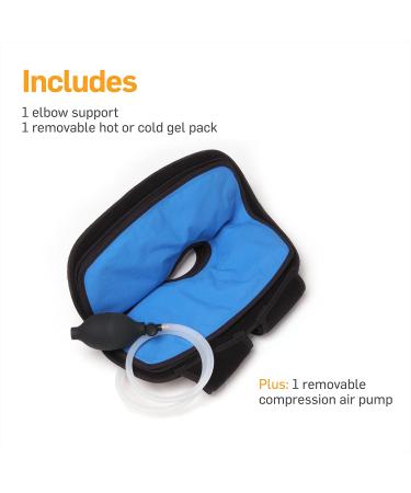 NatraCure Hot/Cold & Air Compression Elbow Brace Support - Relief for Tendonitis Tennis Elbow Arthritis & Joint Pain - International Shipping Available - Buy Online on GoSupps.com