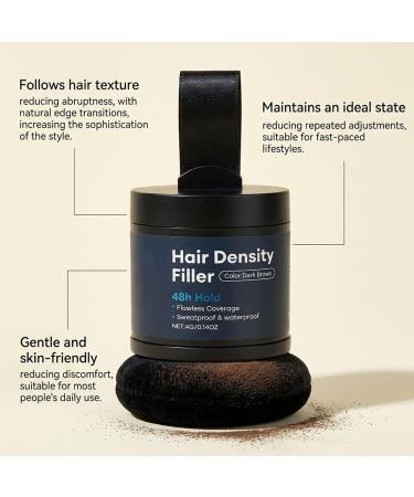 Rooted Hair Powder - Thinning Hair Concealer | Volumizing lightweight formula covers bald spots gray patches receding hairline for men women grandparents dad mother waterproof stain resistant 4g Light Brown1 - Buy Online on GoSupps.com
