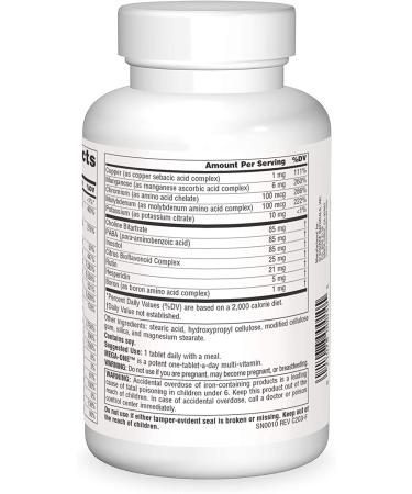 Source Naturals Mega-One High Potency Multi-Vitamin & Minerals - 180 Tablets for Optimal Health - Buy Online on GoSupps.com