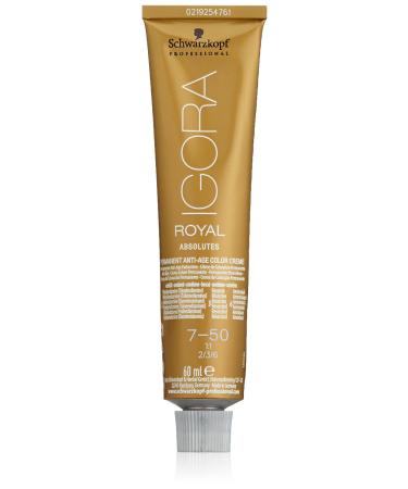 Schwarzkopf IR Absolutes 7-50 60ml 7-50 Medium Blonde Gold Natural 60 ml (Pack of 1)