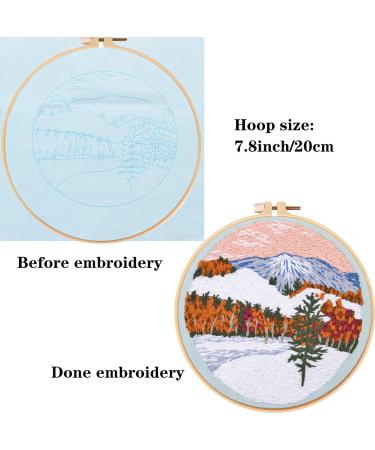 TCBASRT 4Pack Embroidery Kit for Beginners with Patterns and Instructions - Cross Stitch Kit with 2 Hoops, 4 Clothes, Plants & Flowers Patterns, Color Threads (Multicolor) - Buy Online on GoSupps.com
