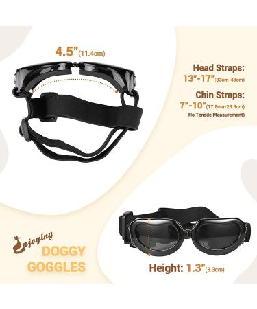Small Dog Sunglasses | UV Protection Goggles for Dogs Over 5 lbs | Black Pet Glasses - Buy Online on GoSupps.com