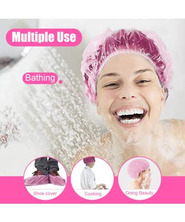 100pcs Shower Caps for Women - Hair Caps for Home Hotel Spa & Salon - Bathing Accessories - Buy Online on GoSupps.com