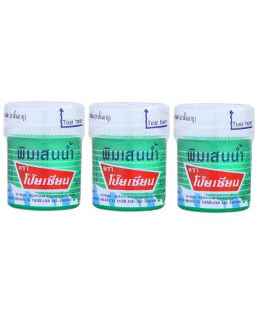 POY-SIAN Thai Pim-Saen Cotton Nasal Inhaler 8 ml (Pack of 3)