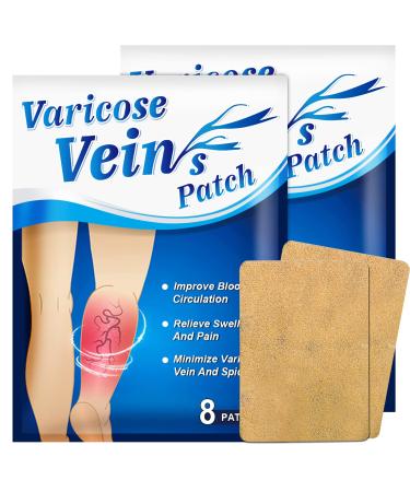 16 PCS Varicose Veins Treatment for Legs, Varicose Veins Patch, Relief Leg Pain, Vasculitis, Spider Varicose Vein, Strengthen Capillary Health and Improve Blood Circulation 16 Count(Pack of 1)