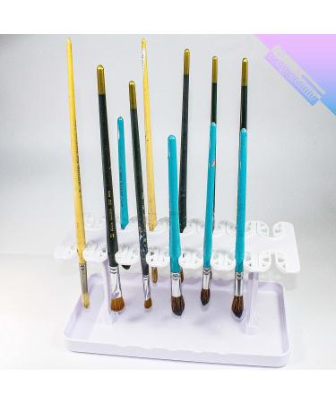 CUGEBANNA Plastic Artist Paint Brush Drying Rack - Holds 14 Brushes Upright | Paint Brush Holder - Buy Online on GoSupps.com