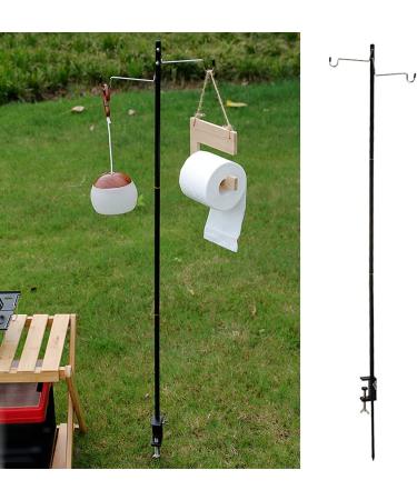 AOOCEEPAW Portable Aluminum Camping Lantern Stand for Outdoor Activities - Black - Buy Online on GoSupps.com
