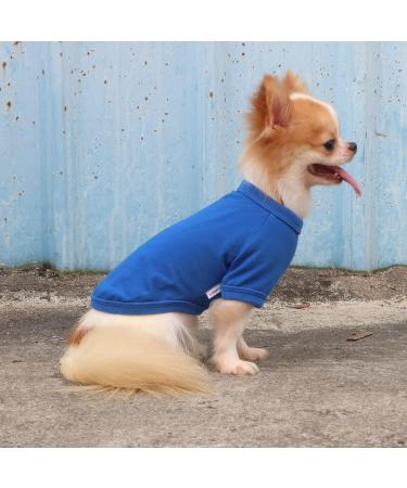 LOPHIPETS 100% Cotton Dog Tee Shirt for Small Dogs - Blue/S (2.2-4.5 lbs) Chihuahua Yorkie Puppy Clothes - Buy Online on GoSupps.com