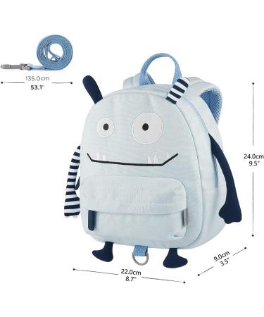 GAGAKU Mini Toddler Backpack for Boys 2-5 Years | Anti-Lost Preschool Backpack with Leash in Blue - Buy Online on GoSupps.com