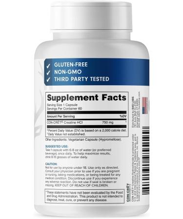 Bucked Up - Creatine HCL 750mg Serving - 60 Servings (60 Capsules) - Buy Online on GoSupps.com