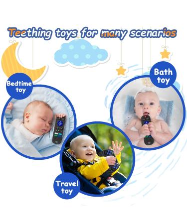 Mgtfbg 2-Pack Silicone TV Remote & Gaming Handle Teething Toys for Babies 6-18 Months - Baby Molar Teether Chew Toys Gift Set (Black) - Buy Online on GoSupps.com
