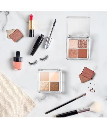 FOMIYES Empty Eyeshadow Pallet Clear Eyeshadow Empty Eyeshadow Dishes DIY Eyeshadow Palettes Eyeshadow Subpackaging Boxes for Women 2PCS Refillable Eyeshadow Container - Buy Online on GoSupps.com