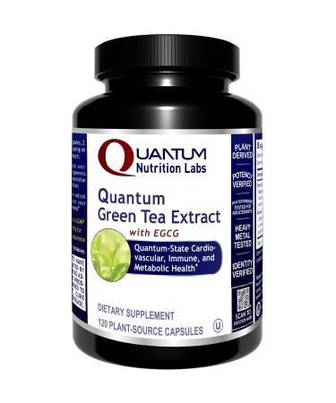 Quantum Nutrition Labs Green Tea Extract - Green Tea Extract Pills Camellia Sinensis Antioxidant Supplement with ECGC Pure Vegan Friendly - 120 Vegetarian Capsules