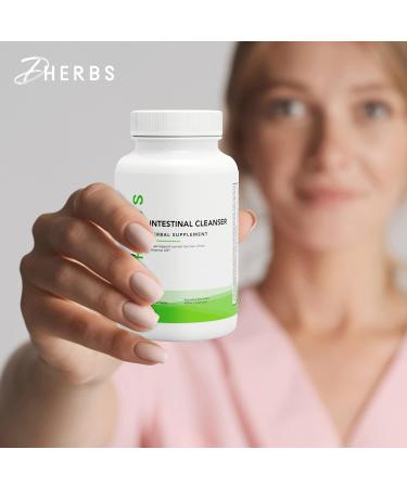 DHerbs Intestinal Cleanser Digestion Supplement 100 Vegetarian Capsules- Digestive System Cleanse Capsules Made with Pure Herbs - Colon Cleanse Supplement for Overall Gut Wellness - Buy Online on GoSupps.com