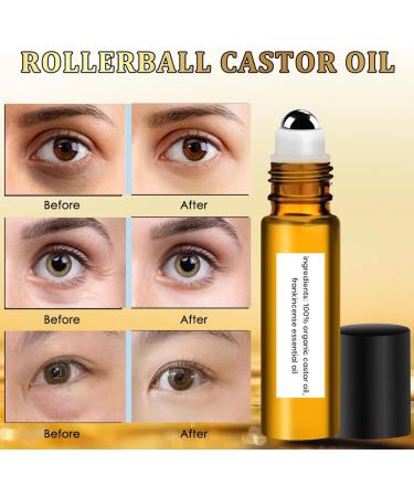 Time Eraser Roller Ball Castor Oil Castor Oil and Frankincense Rollerball for Eyes Eye Roller for Bags Under Eyes Fine Lines (3Pcs) - Buy Online on GoSupps.com