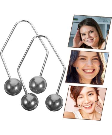 Didiseaon 1 Pair Dimple Trainer Jaw Trainer Beauty Tools Smile Beauty Exerciser Forming Mouth Exerciser Facial Smile Maker Trainer Tool Exercise Device Shaping Alloy 4.30X2.50X0.80CM Black - Buy Online on GoSupps.com