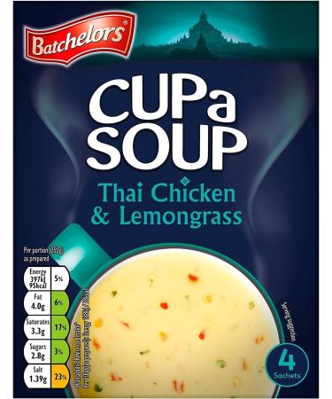Batchelors Cup a Soup Thai Chicken & Lemongrass Instant Soup Sachets 88 g Box (Pack of 9 Boxes - Each Contains 4 Sachets) Thai Chicken & Lemongrass 88 g (Pack of 9) - Buy Online on GoSupps.com