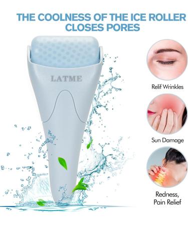 LATME Ice Roller for Face Eyes Womens Gifts Face Massager Roller Puffiness Migraine Pain Relief and Minor Injury (Smoggy Blue) - Buy Online on GoSupps.com