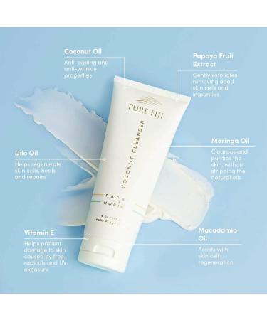 PURE FIJI Coconut Face Wash | Hydrating Gentle Cleanser for Soft Skin | Anti-Aging Daily Facial Wash 6 Oz - Buy Online on GoSupps.com