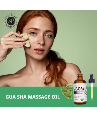 Kate Blanc Cosmetics Jojoba Oil for Hair Skin & Face with Gua Sha Stone Kit. Gua Sha Oil for Face Massage (4oz Organic 100% Pure Natural) 4 Fl Oz (Pack of 1) - Buy Online on GoSupps.com