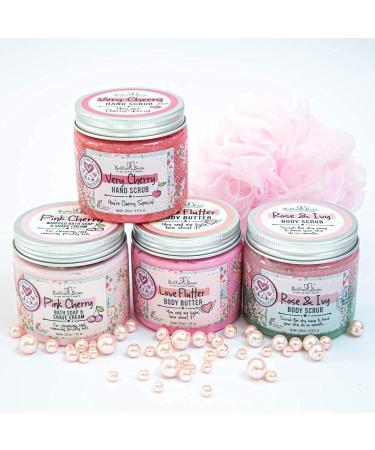 Bella & Bear Pink Cherry Bath Soap & Shave Cream - Paraben Free, Cruelty Free, Vegan - 6.7oz - Buy Online on GoSupps.com