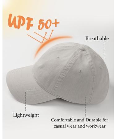 FURTALK Women's Vintage Adjustable Cotton Baseball Cap - Stone White | Stylish & Comfortable International Shipping - Buy Online on GoSupps.com