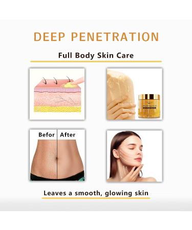 Seed Spring 24K Gold & Sugar Body Scrub - Exfoliating, Moisturizing, Deep Cleansing - 10 oz - Buy Online on GoSupps.com
