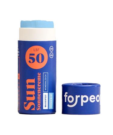 4 people who care forpeople Organic Sunscreen SPF 50 - Waterproof - With zinc - Mineral UV filter - For children and adults - 100% natural - Color: blue