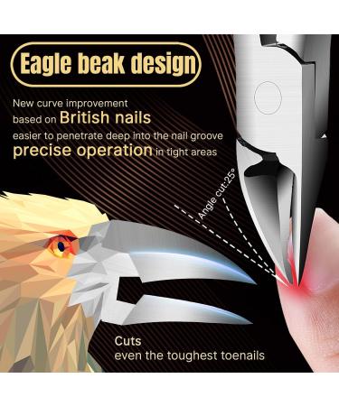 Professional Heavy Duty Nail Clippers for Thick and Ingrown Nails - Black - Buy Online on GoSupps.com