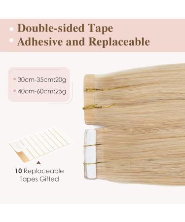Tess Tape Extensions - Real Human Hair Medium Blonde #24 10 Pcs 18 (45cm) 25g | Remy Tape-In Hair Extensions - Buy Online on GoSupps.com