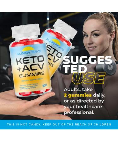 Alapor Sunny Days Keto ACV Gummies - 30 Days Supply of New Sunny Day Plus Apple Cider Vinegar Gummys - Buy Online on GoSupps.com