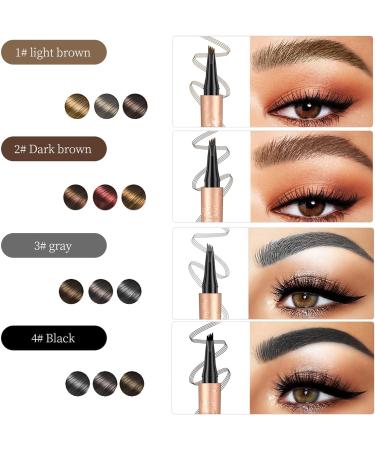 Crayon Sourcil Waterproof Feutre Sourcil Microblading 4-Pointes Anti-Transfert Longue Tenue Pour Femmes (#1 20g) #1 20 g (Lot de 1) - Buy Online on GoSupps.com