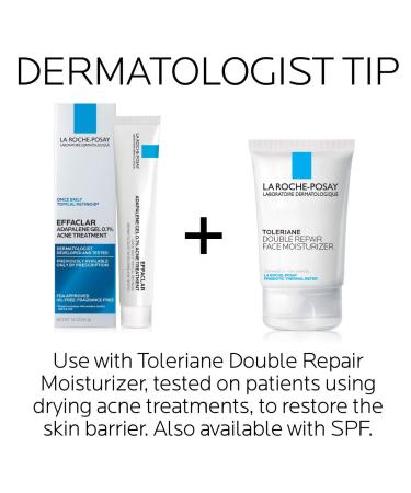 La Roche-Posay Adapalene Gel 0.1% Acne Treatment - Prescription-Strength Retinoid Cream for Face - Clears and Prevents Acne - Buy Online on GoSupps.com