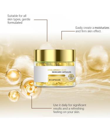  JASUBAI Hyaluronic Acid Capsules for Face Hydrating & Plumping Anti-Aging Serum with Vitamin C Firming & Nourishing Cream Regenerating & Brightening Serum 4 Pack - Buy Online on GoSupps.com