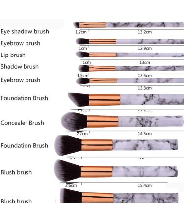 10PC Portable Makeup Brush Set - Eye & Foundation Brushes for Men | Black & White | One Size - Buy Online on GoSupps.com