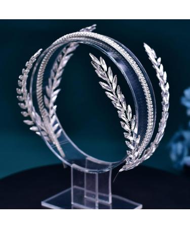 Ladies Rhinestone Wedding Headband | Double Layer Handmade Hair Accessories (Silver) - Buy Online on GoSupps.com