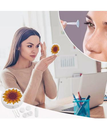 Sunflower Contact Lens Case - Cute Travel Portable Kit with Mirror for Daily Outdoor Use - International Shipping Available - Buy Online on GoSupps.com