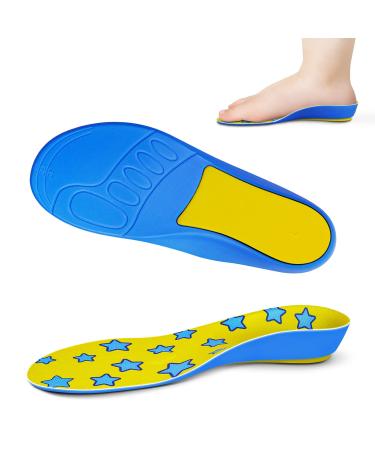 Popzoom children orthopedic shoe deposits shoes shoes-kids insoles for flat feet plantar fasciitis heel spur overpronation-blue m blue M (EU27-29) -205mm