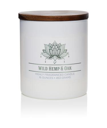 CAROLINA Wellness Collection Aromatherapy Candle 16 oz White Wild Hemp & Oak 16 oz