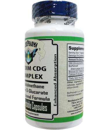 AlchePharma DIM-CDG Complex Professional Diindolylmethane, Calcium D-Glucarate Formula - Buy Online on GoSupps.com