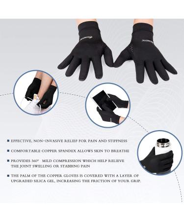 Buy Copper Arthritis Gloves for Men & Women | Touch Screen Compression Gloves for Carpal Tunnel Relief | Anti-Slip Large Size - Buy Online on GoSupps.com
