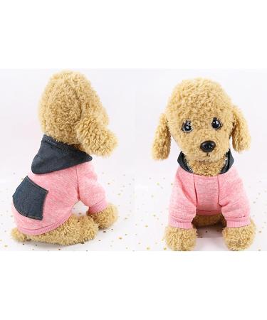 Waterproof Winter Dog Coat - Warm Jacket & Hoodie for Small Dogs | Fleece Puppy Sweater & Autumn Pet Clothing (1107debkb-Pink L) - Buy Online on GoSupps.com