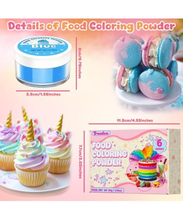 Colorant Alimentaire Poudre 5g x 6 Couleurs Vibrantes Colorant Alimentaire Hautement Concentr e Poudre Colorante Comestible Pour Gla age Fondant G teaux Macarons Biscuits ufs De P ques - Buy Online on GoSupps.com