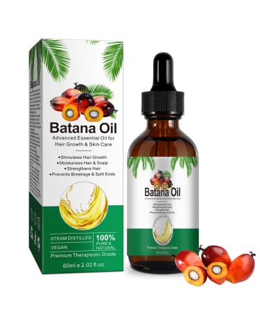 100% Pure Batana Oil for Hair Growth - Moisturizes Hair & Scalp - Raw Batana from Honduras - Advanced Essential Batana Oil - Preimum Therapeutic Grade - 2 Fl.Oz Green