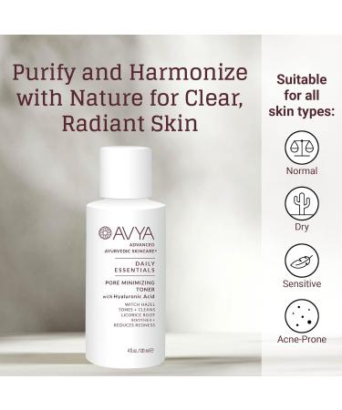 AVYA Pore Minimizing Toner (Travel Size - 1 fl oz) - Infused with Hyaluronic Acid Witch Hazel for Toning and Cleansing Licorice Root for Soothing and Redness Reduction 1 Fl Oz (Pack of 1) - Buy Online on GoSupps.com