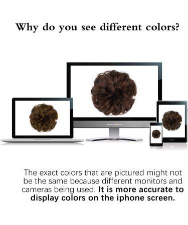 FESHFEN Messy Bun Scrunchie Updo Hairpiece | Synthetic Curly Wavy Hair | Light Golden Brown - Buy Online on GoSupps.com