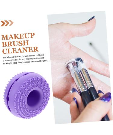 DRESSOOS Cleanser Brush Silica Gel Heating Cleaner Purple Makeup Brush Cleaner 8.3x8.3cm Purple - Buy Online on GoSupps.com